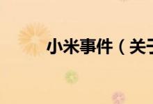 小米事件（關(guān)于小米事件的介紹）