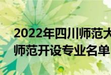 2022年四川師范大學(xué)王牌專業(yè)有哪些（四川師范開設(shè)專業(yè)名單）