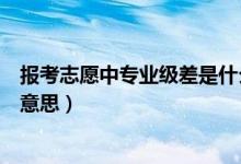 報(bào)考志愿中專業(yè)級差是什么意思（專業(yè)志愿分?jǐn)?shù)級差是什么意思）