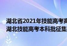 湖北省2021年技能高考高職高專批征集志愿投檔線（2022湖北技能高考本科批征集志愿填報時間）