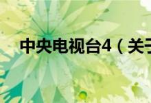 中央電視臺4（關(guān)于中央電視臺4的介紹）