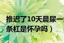 推遲了10天晨尿一條杠（月經(jīng)推遲5天晨尿一條杠是懷孕嗎）