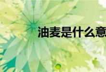 油麥?zhǔn)鞘裁匆馑迹ㄓ望湶私榻B）