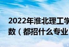 2022年淮北理工學(xué)院各省招生計(jì)劃及招生人數(shù)（都招什么專業(yè)）