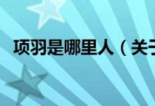 項(xiàng)羽是哪里人（關(guān)于項(xiàng)羽是哪里人的介紹）