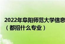 2022年阜陽(yáng)師范大學(xué)信息工程學(xué)院各省招生計(jì)劃及招生人數(shù)（都招什么專(zhuān)業(yè)）