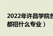 2022年許昌學(xué)院各省招生計劃及招生人數(shù)（都招什么專業(yè)）