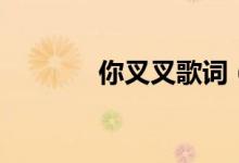 你叉叉歌詞（你叉叉的歌名）