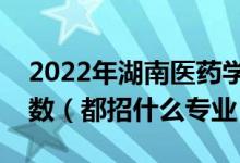2022年湖南醫(yī)藥學(xué)院各省招生計劃及招生人數(shù)（都招什么專業(yè)）