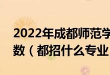 2022年成都師范學(xué)院各省招生計(jì)劃及招生人數(shù)（都招什么專業(yè)）
