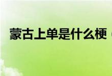 蒙古上單是什么梗（蒙古上單是什么意思）