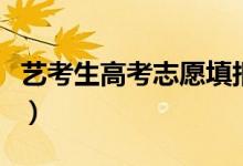 藝考生高考志愿填報指南（藝術(shù)生志愿怎么報）