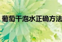 葡萄干泡水正確方法（葡萄干泡水喝的功效）