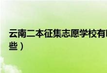 云南二本征集志愿學校有哪些（高考二本征集志愿學校有哪些）