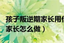 孩子叛逆期家長用什么辦法解決（孩子叛逆期家長怎么做）