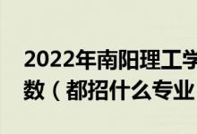 2022年南陽理工學(xué)院各省招生計(jì)劃及招生人數(shù)（都招什么專業(yè)）