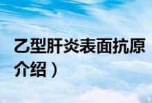 乙型肝炎表面抗原（關(guān)于乙型肝炎表面抗原的介紹）