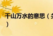 千山萬(wàn)水的意思（關(guān)于千山萬(wàn)水的意思的介紹）