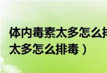 體內(nèi)毒素太多怎么排毒臉上長(zhǎng)痘痘（體內(nèi)毒素太多怎么排毒）