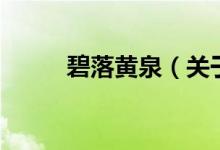 碧落黃泉（關(guān)于碧落黃泉的介紹）