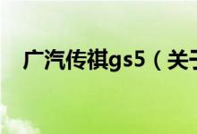 廣汽傳祺gs5（關(guān)于廣汽傳祺gs5的介紹）