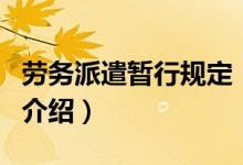 勞務(wù)派遣暫行規(guī)定（關(guān)于勞務(wù)派遣暫行規(guī)定的介紹）