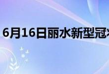 6月16日麗水新型冠狀病毒肺炎疫情最新消息