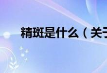 精斑是什么（關(guān)于精斑是什么的介紹）