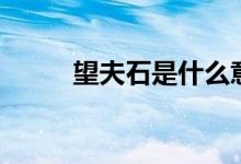 望夫石是什么意思（望夫石解釋）