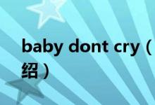 baby dont cry（關(guān)于baby dont cry的介紹）