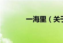 一海里（關于一海里的介紹）