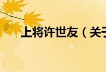 上將許世友（關(guān)于上將許世友的介紹）