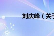 劉慶峰（關(guān)于劉慶峰的介紹）