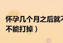 懷孕幾個月之后就不能打掉了（懷孕幾個月后不能打掉）