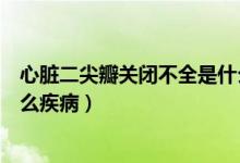 心臟二尖瓣關(guān)閉不全是什么疾?。ㄐ呐K二尖瓣關(guān)閉不全是什么疾病）
