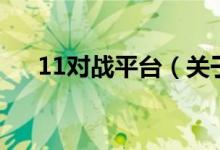 11對戰(zhàn)平臺（關(guān)于11對戰(zhàn)平臺的介紹）