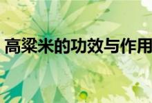 高粱米的功效與作用（這些功效你都知道嗎）