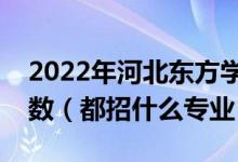 2022年河北東方學院各省招生計劃及招生人數(shù)（都招什么專業(yè)）