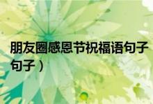 朋友圈感恩節(jié)祝福語句子（2021感恩節(jié)適合發(fā)朋友圈感恩的句子）