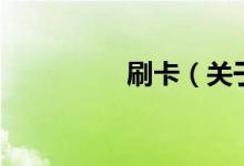 刷卡（關(guān)于刷卡的介紹）