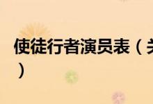 使徒行者演員表（關(guān)于使徒行者演員表的介紹）