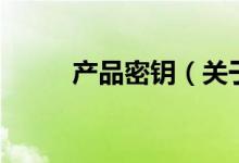 產(chǎn)品密鑰（關(guān)于產(chǎn)品密鑰的介紹）