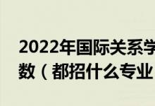 2022年國(guó)際關(guān)系學(xué)院各省招生計(jì)劃及招生人數(shù)（都招什么專業(yè)）