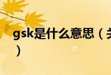 gsk是什么意思（關(guān)于gsk是什么意思的介紹）