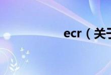 ecr（關于ecr的介紹）