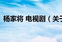 楊家將 電視?。P(guān)于楊家將 電視劇的介紹）