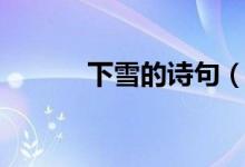 下雪的詩(shī)句（描寫下雪的詩(shī)句）