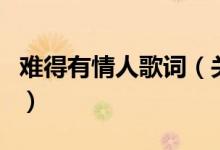 難得有情人歌詞（關(guān)于難得有情人歌詞的介紹）