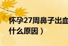 懷孕27周鼻子出血怎么回事（懷孕鼻子出血什么原因）