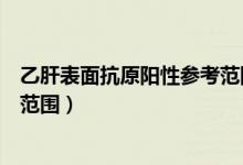 乙肝表面抗原陽(yáng)性參考范圍為陰性（乙肝表面抗原陽(yáng)性參考范圍）